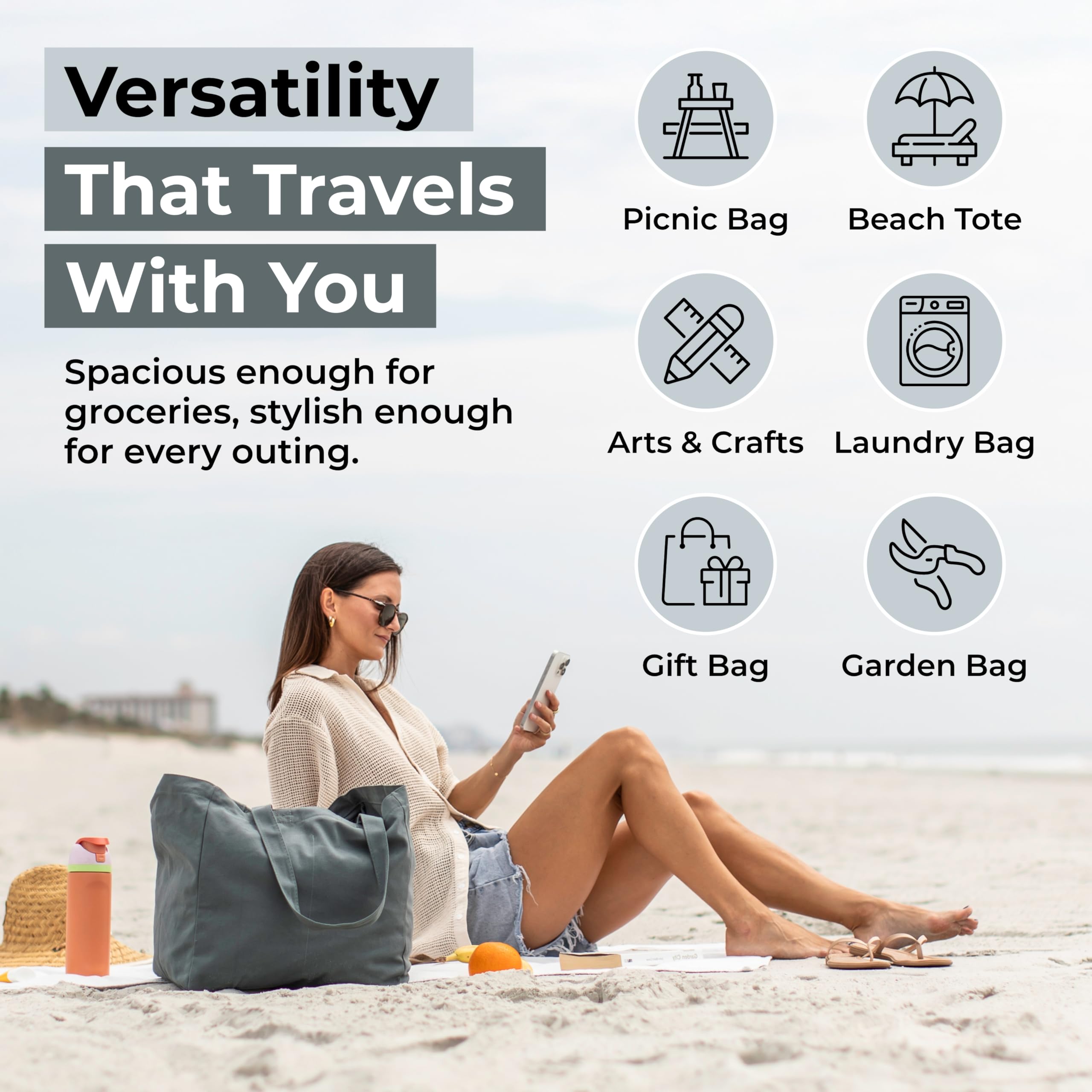 VeraMia 13in short handles provide quick grab-and-go access.