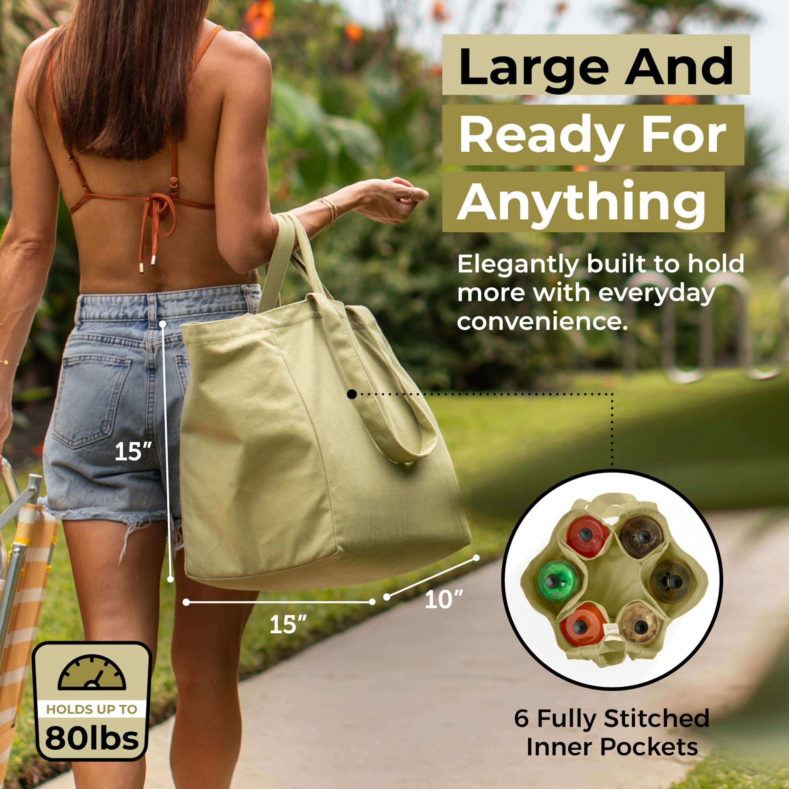 VeraMia provides long 25in strap and 13in short handle for comfortable carry.