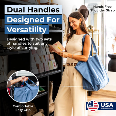 VeraMia bag features real bottle pockets for secure beverage transport.