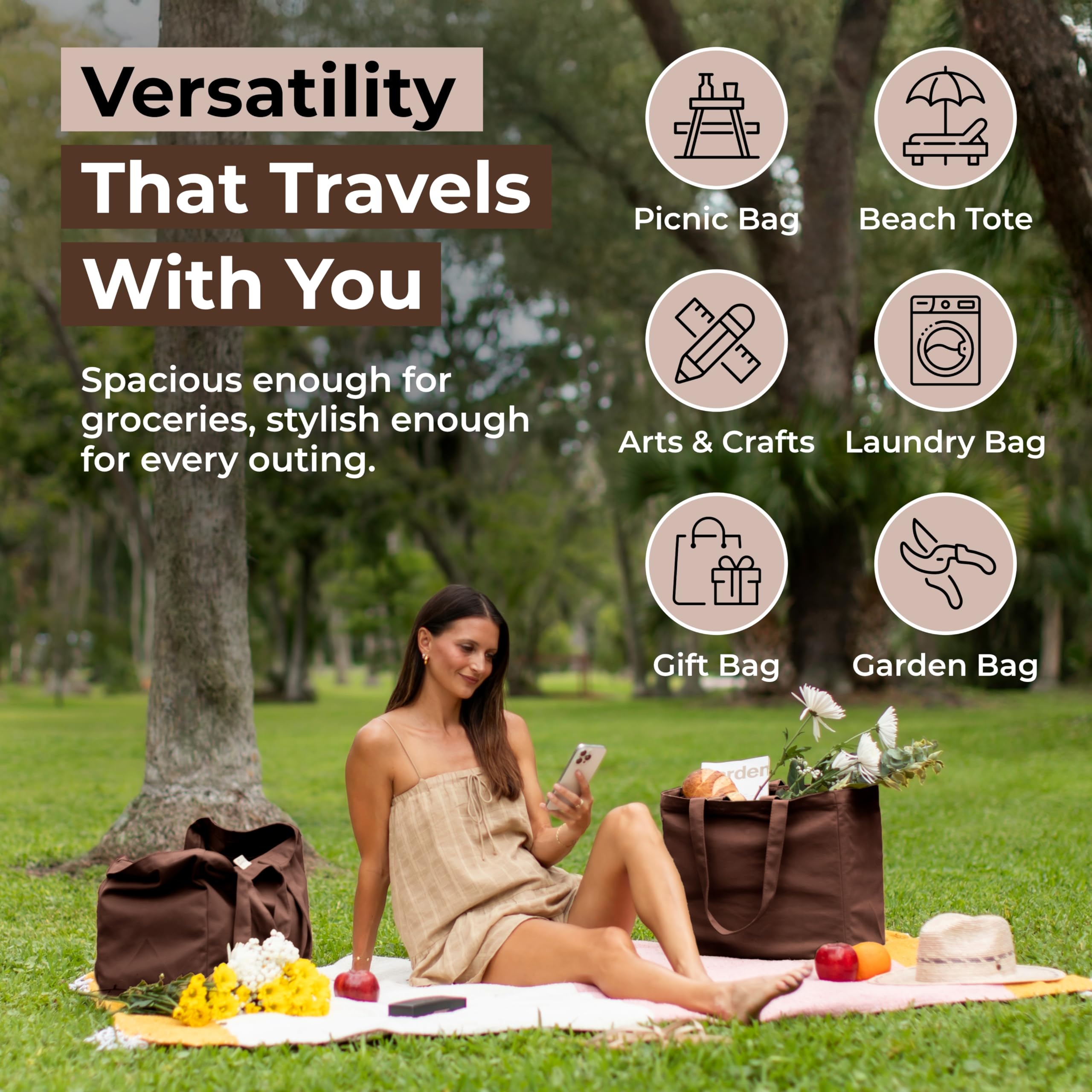VeraMia heavy-duty 12oz canvas ensures durable daily use