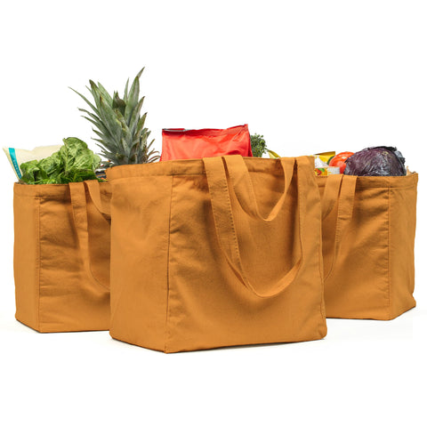 VeraMia canvas grocery bag with dual handles for easy carrying