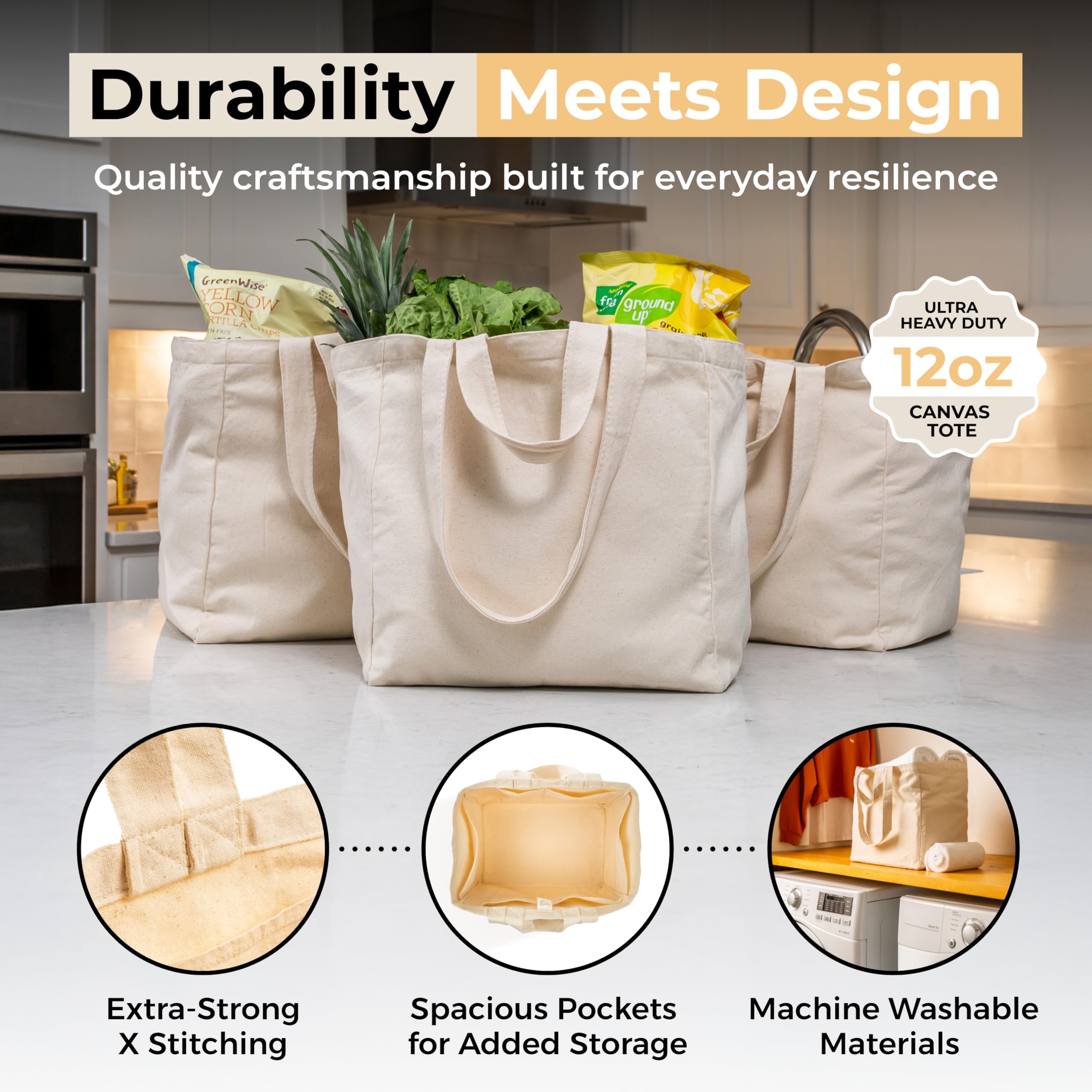 VeraMia foldable washable tote is travel ready and space saving