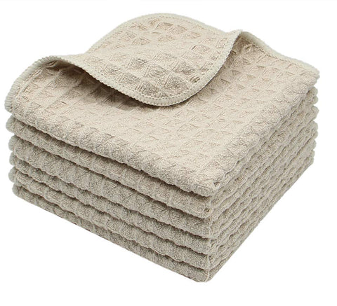 VeraSong microfiber waffle weave dish cloths deliver thorough absorption for quick kitchen drying.