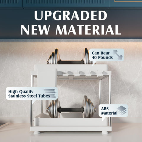 VERIFOST two-tier sliding design maximizes vertical space for organizing items.