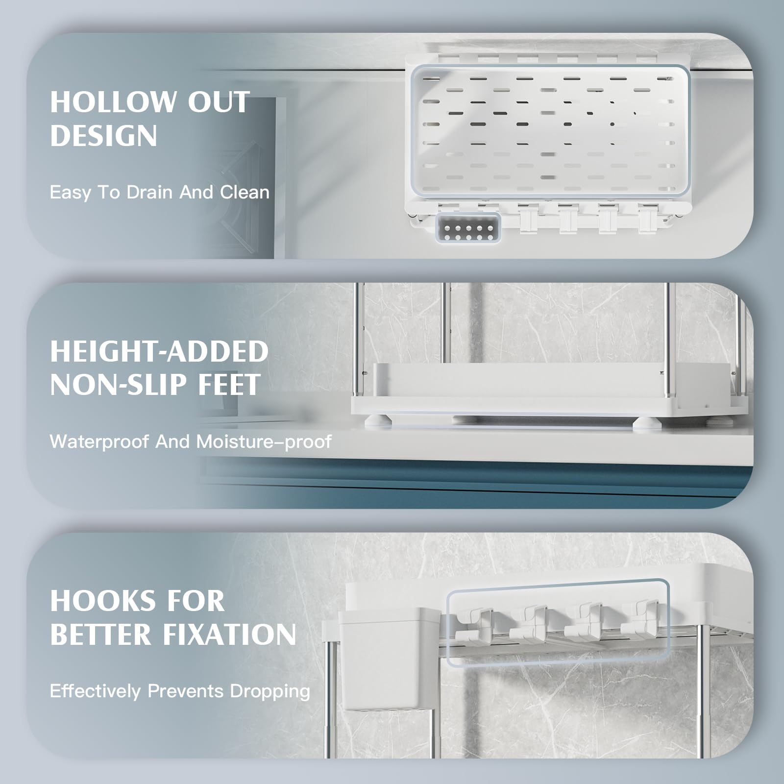 Easy-clean VERIFOST design allows quick wiping to maintain a tidy cabinet.