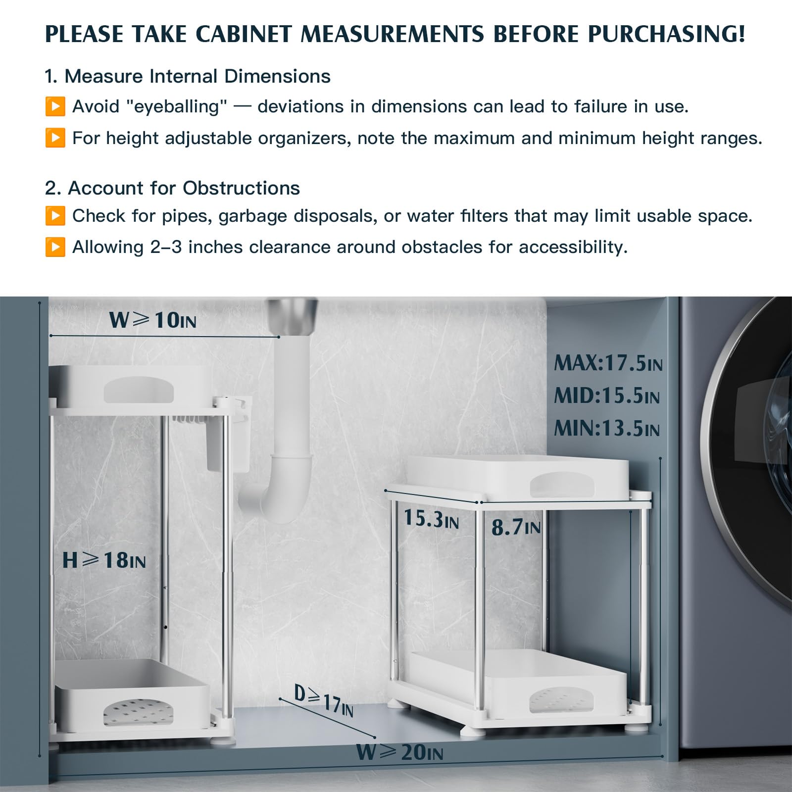 Versatile VERIFOST organizer for kitchen, bathroom, and laundry storage needs.