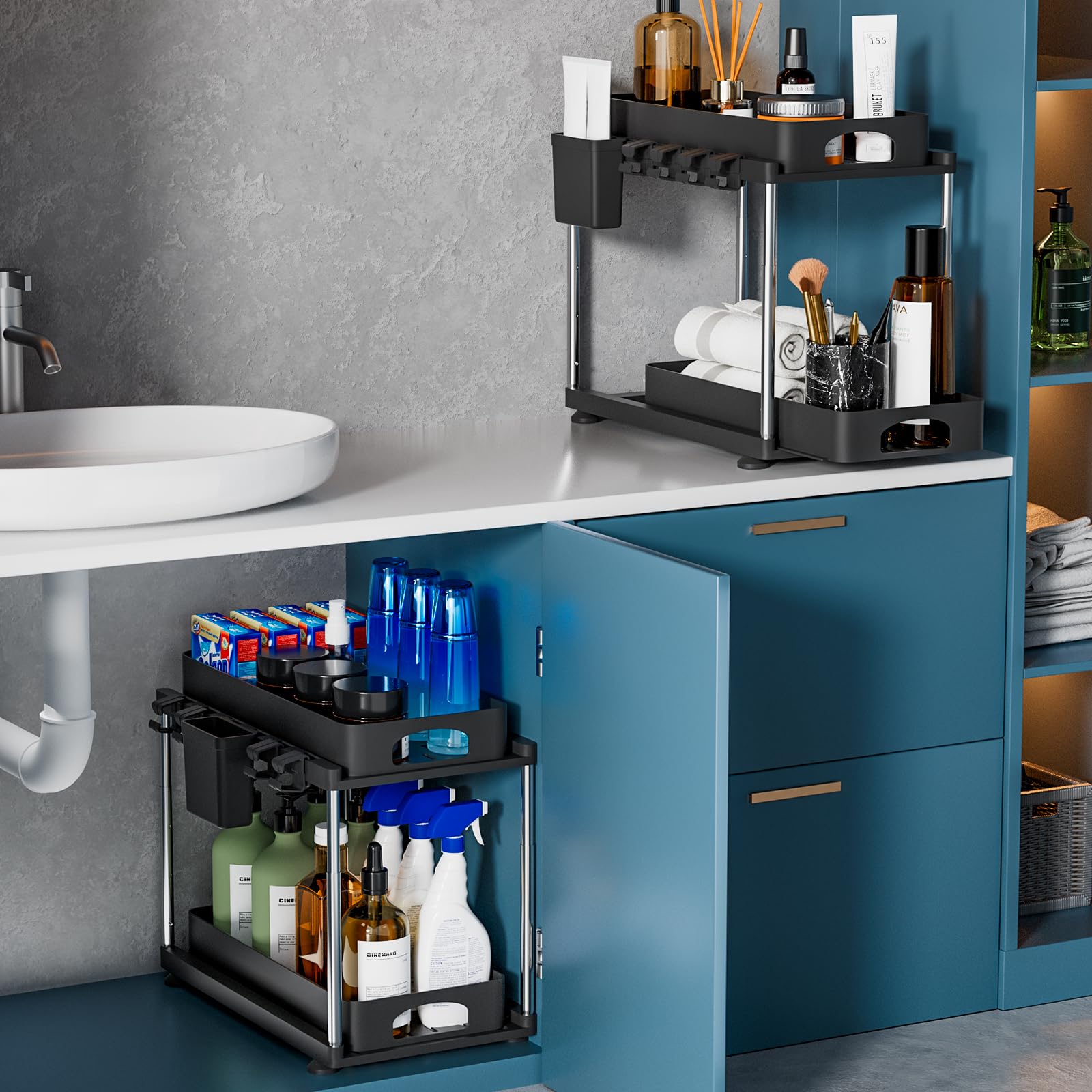 VERIFOST hollow-drain design reduces water pooling under sink