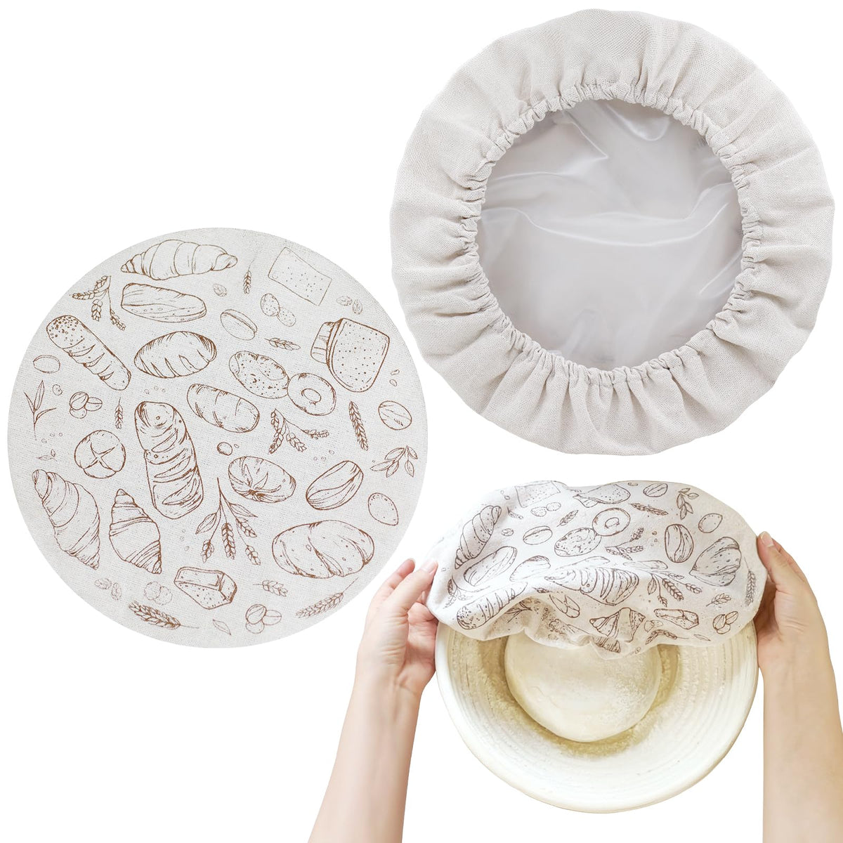 Verigud 12-inch bread-proofing cover with liner keeps dough clean and evenly humidified.