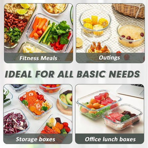 VERONES 16.9 oz glass container for salads and sides.