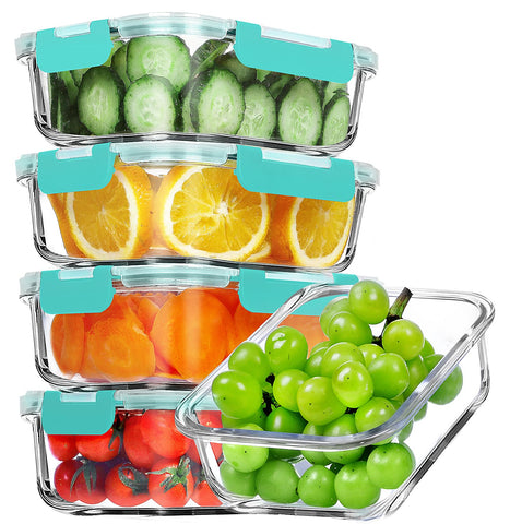 VERONES 36oz glass meal prep container for fresh leftovers and portioning.