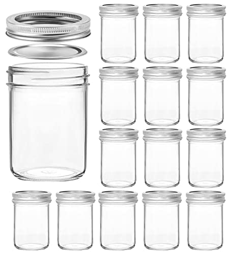 VERONES 8oz mason jar front view ideal for jams and preserves