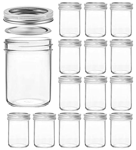 VERONES 8oz mason jar front view ideal for jams and preserves