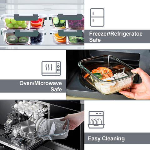 VERONES airtight snap-lock lids prevent spills and preserve freshness