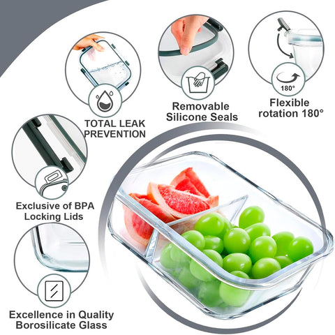 VERONES borosilicate glass construction ensures durability and safe reheating