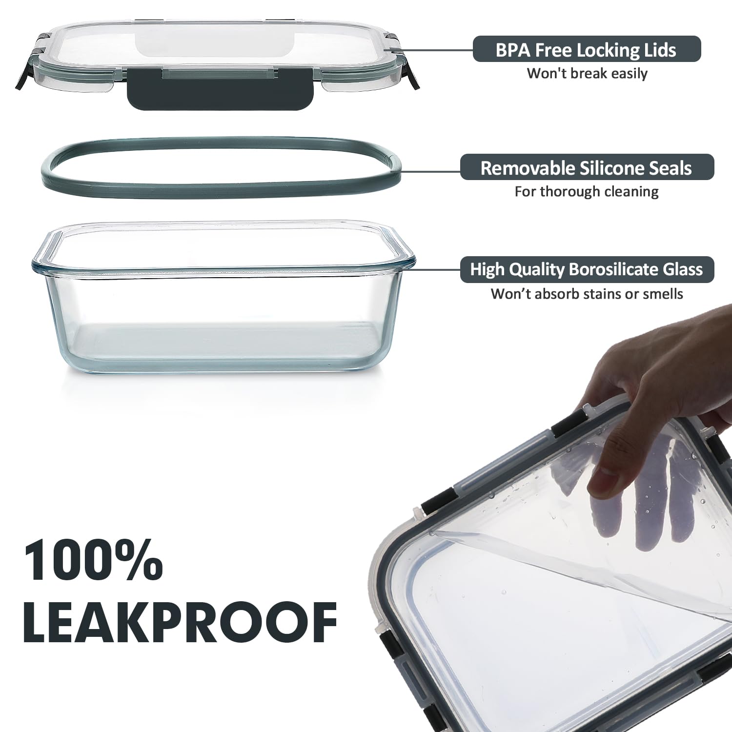 VERONES borosilicate glass is non-toxic and easy to clean.