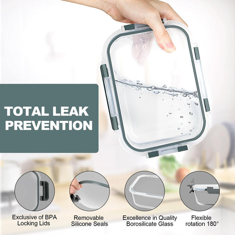 VERONES borosilicate glass withstands heat for oven, microwave, and freezer use.