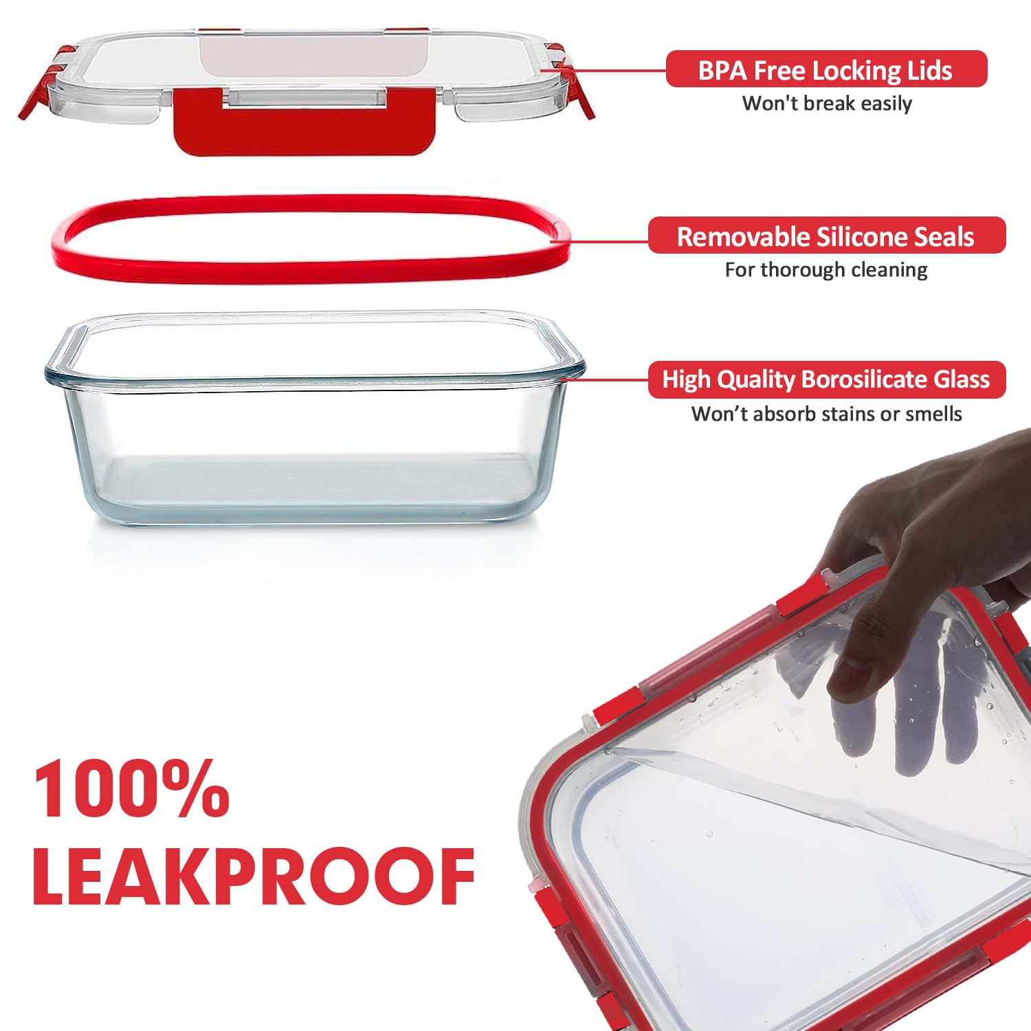 VERONES borosilicate glass withstands oven and microwave heating for versatile meals.