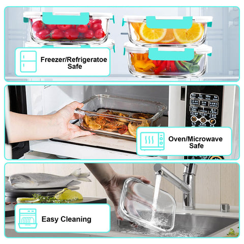 VERONES borosilicate glass stays safe in oven and microwave for reheating.