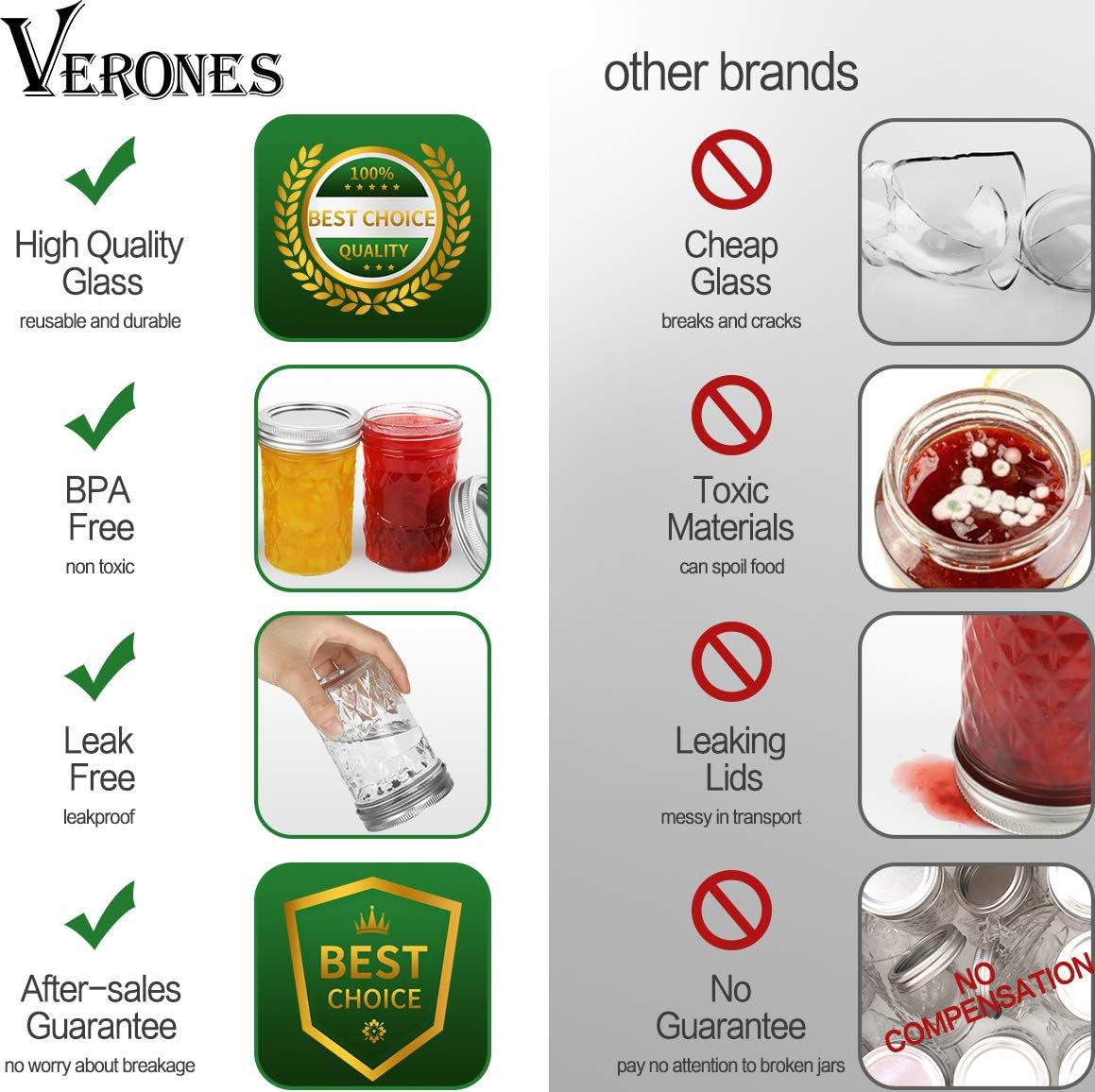 VERONES jar in freezer demonstrating freezer-safe design