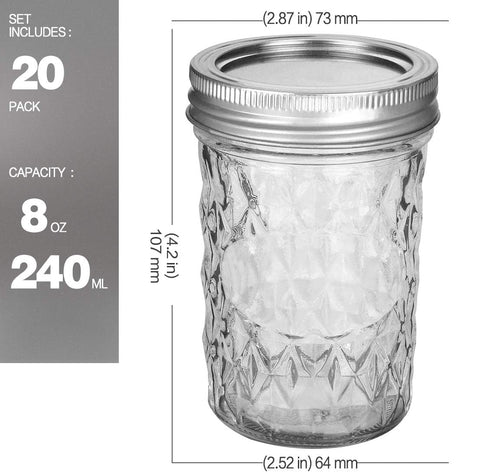 VERONES mason jar with jars filled with jams and honey