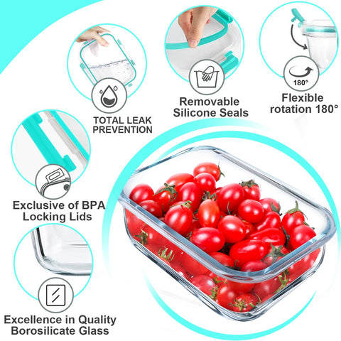 VERONES non-toxic glass storage resists odors and stains for daily use.