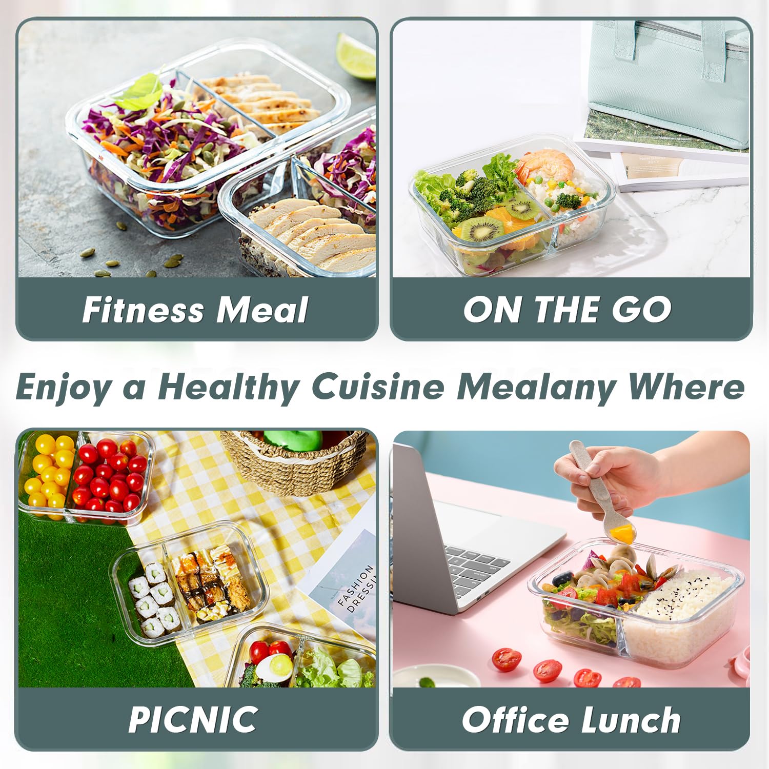 VERONES ideal for office lunches, gym meals, picnics, and travel.