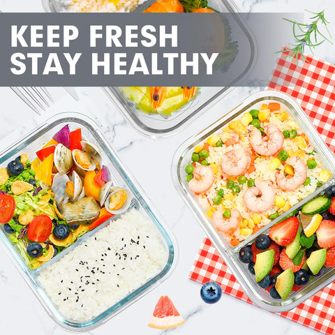 VERONES oven microwave freezer safe glass containers for versatile meal prep