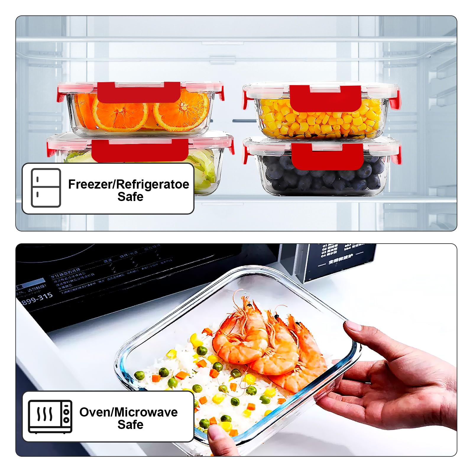 VERONES stackable design maximizes cabinet space and helps with portion control