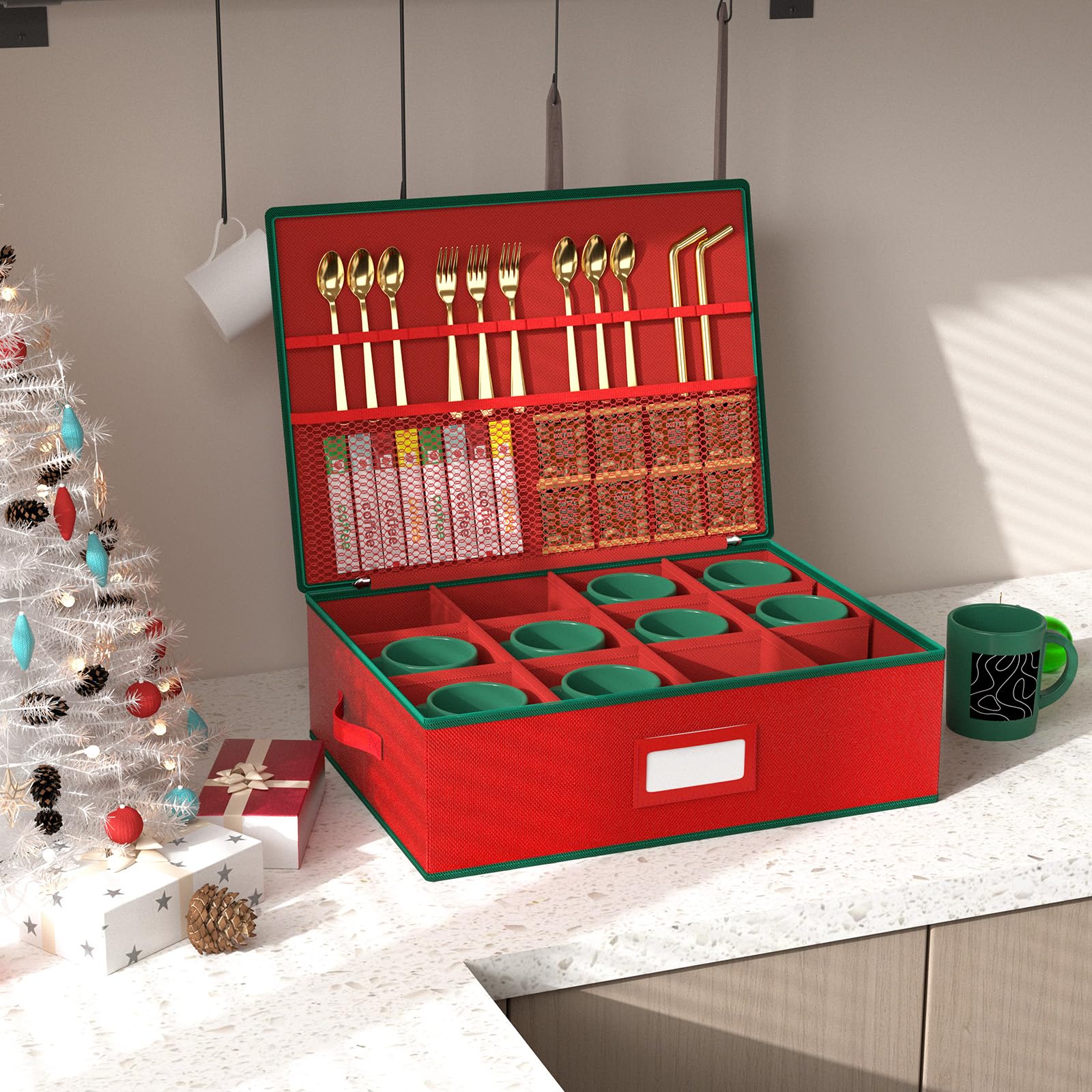 VERONLY 12-mug capacity organizer consolidates your cup collection efficiently.