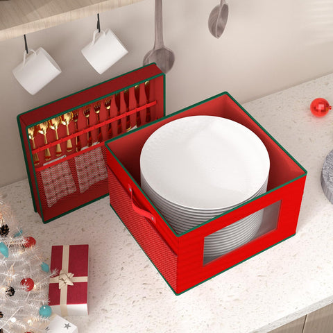 VERONLY measures 12 by 12 by 8 inches, fits twelve plates.