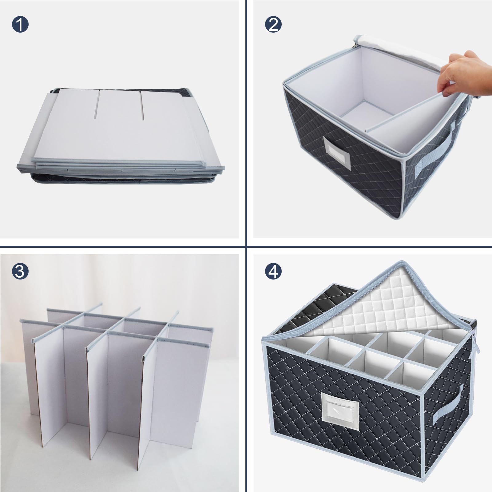 Microfiber exterior and plush padding guard delicate stems.