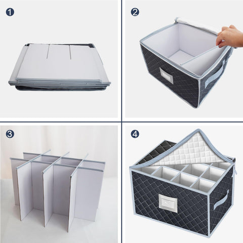 Microfiber exterior and plush padding guard delicate stems.