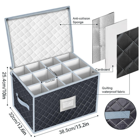VERONLY two-piece set designed to safely store crystal glasses.
