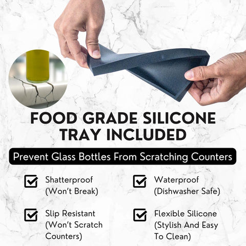 Two-pack Verspace bottles for olive oil, soy sauce, or syrups on your table.