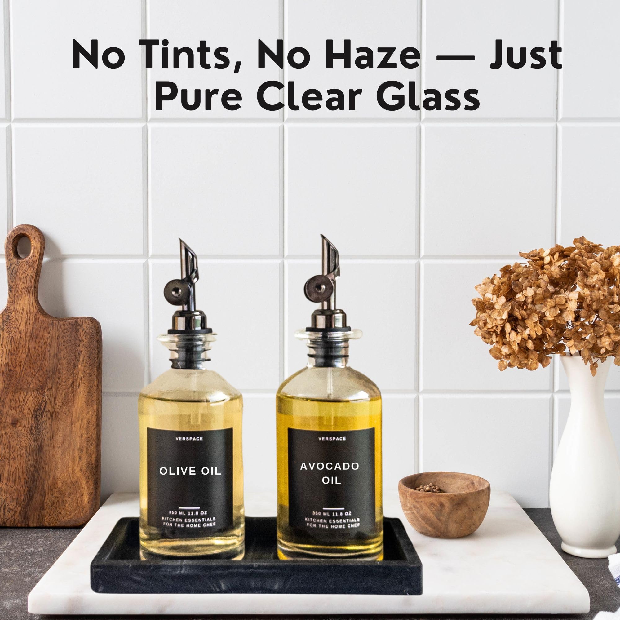 Verspace silicone tray catches drips, keeping the countertop clean.