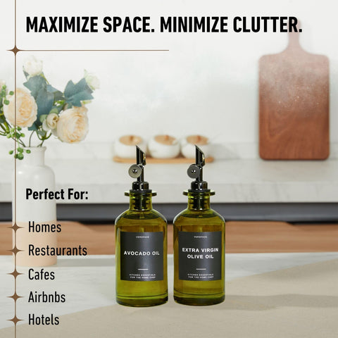 Verspace waterproof labels help identify oils at a glance.