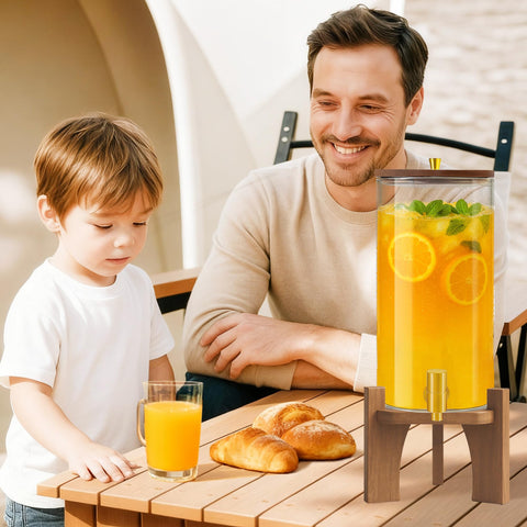 Verssure lemonade dispenser with stainless steel spigot for smooth, drip-free pours.