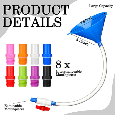 Vertintong eight interchangeable mouthpieces for versatile drinking at events