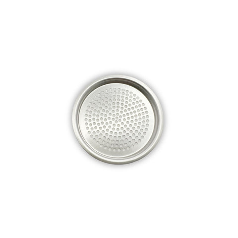 Stainless steel moka filter with 0.2 mm holes for precise extraction