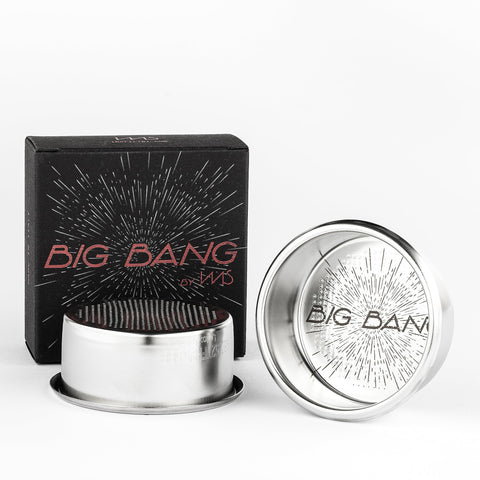 Verybarista IMS Big Bang center hole pattern directs espresso flow for uniform extraction