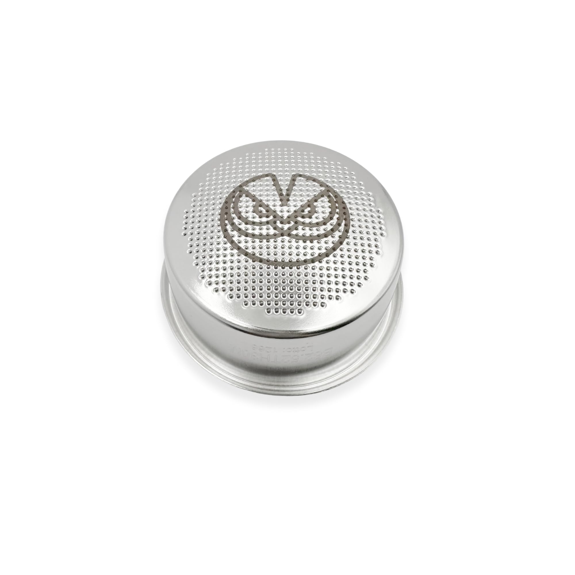 Verybarista 54mm convex basket hole pattern closeup for uniform extraction