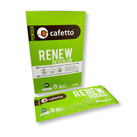 Verybarista Renew Descaler safe on aluminium, brass and stainless steel materials