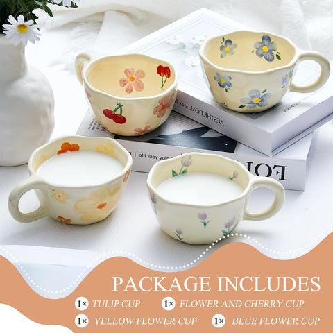 Vesici 4 Styles mug with pink cherries, enhances gifting moments.
