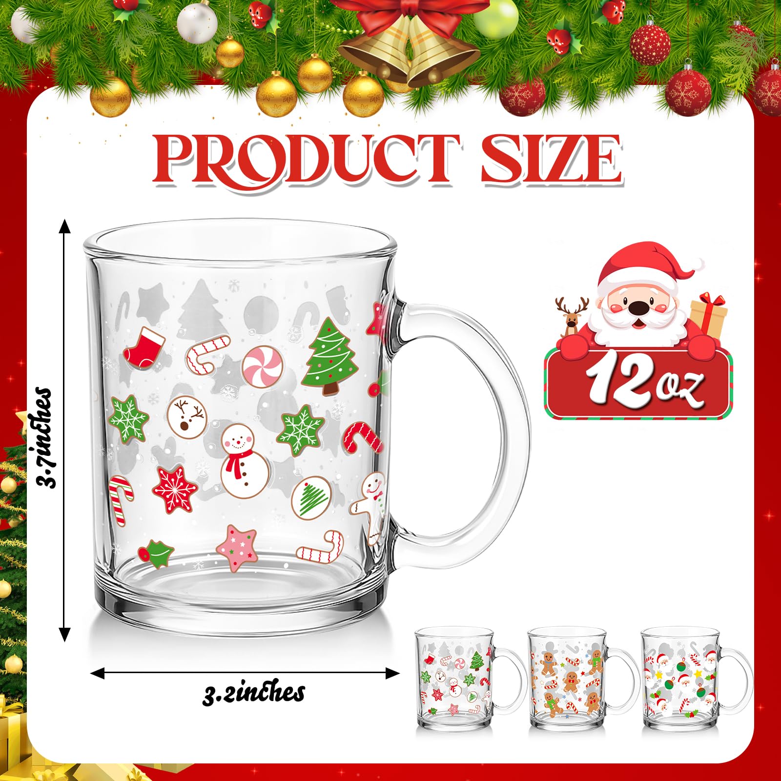 Vesici mug with gingerbread pattern ideal for holiday gatherings