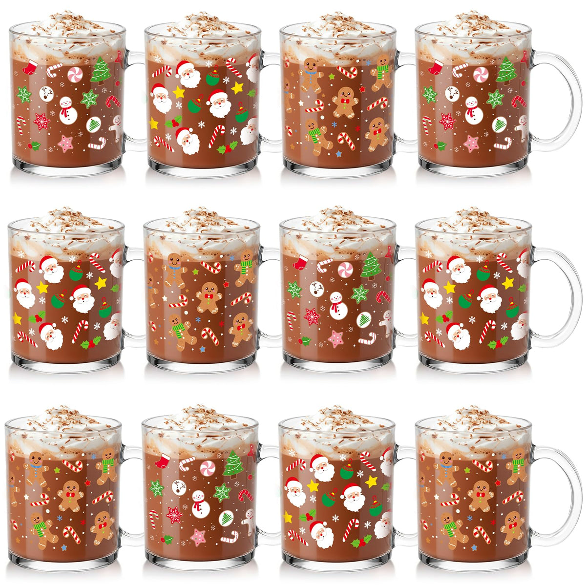 Vesici Christmas mug with Santa pattern adds festive flair to coffee moments