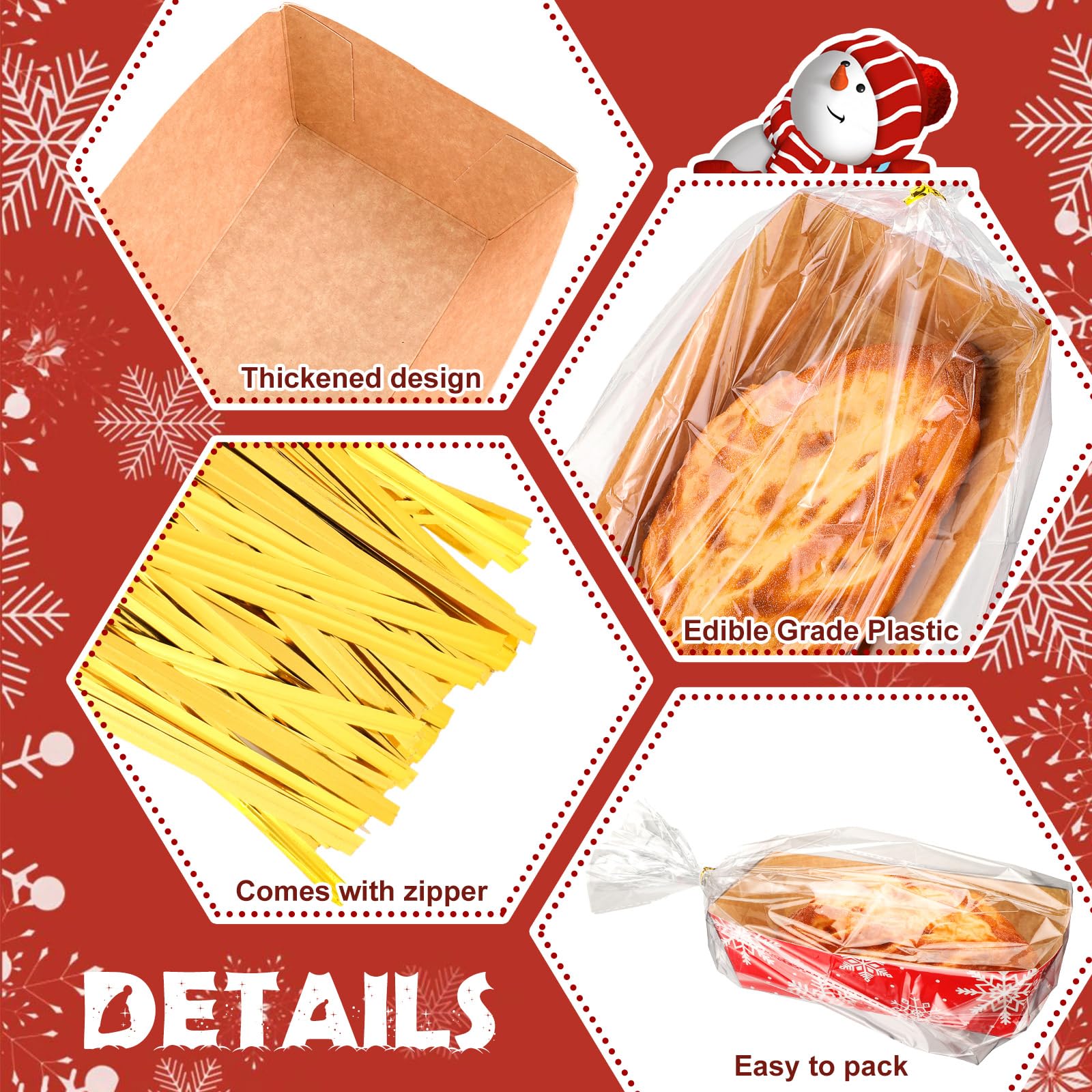 Vesici clear bread bags for wrapping and gifting baked treats