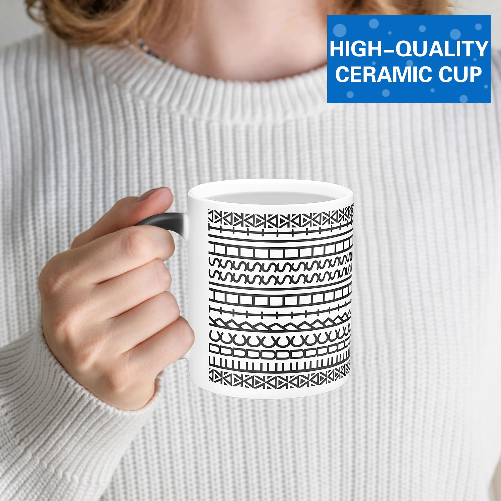 Vesici coffee-break mug captures moments during sips