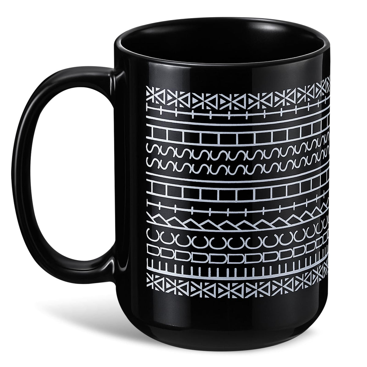Vesici hidden message mug reveals runic pattern when tilted, for a playful desk moment.
