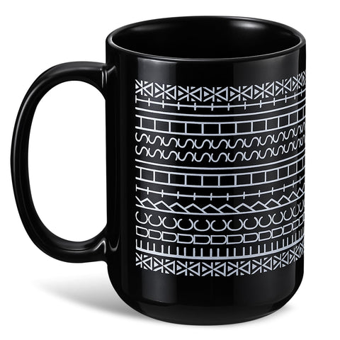 Vesici hidden message mug reveals runic pattern when tilted, for a playful desk moment.