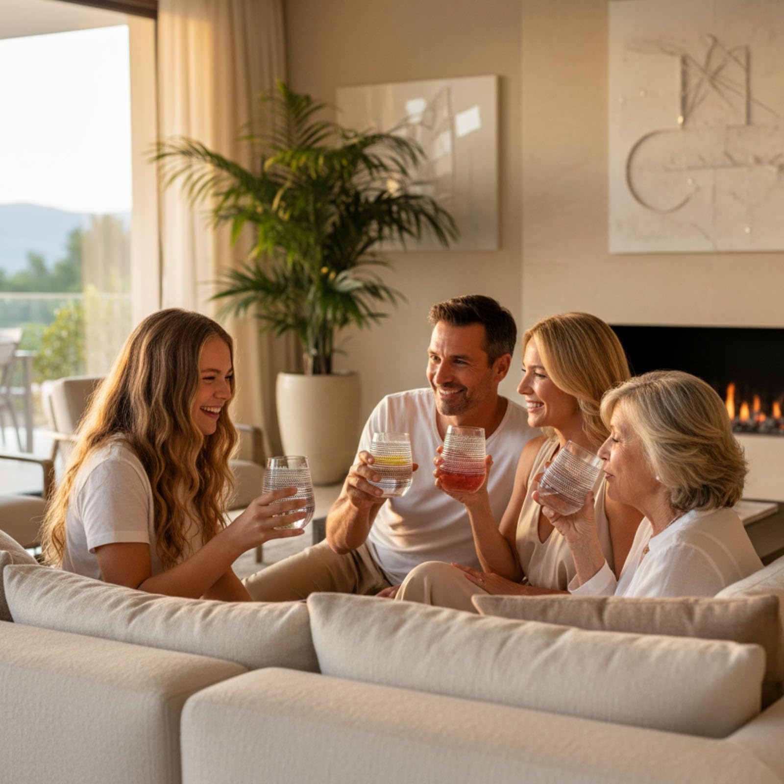 Vesici hot and cold drink friendly wine glass for versatile use